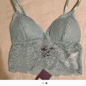 Lace Bralette in Light Blue
